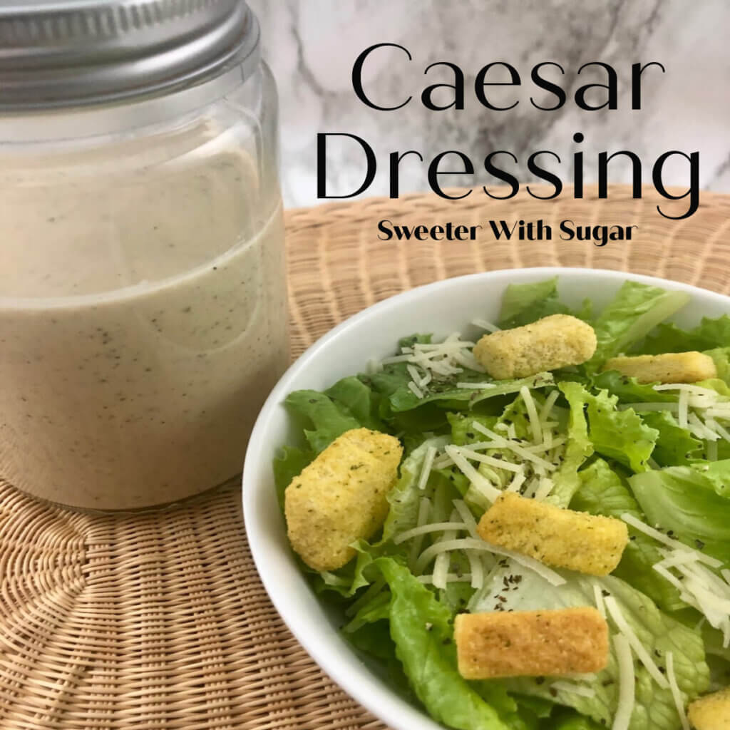 Do you love Caesar Dressing? This Caesar Salad Dressing Recipe is an easy dressing that tastes fantastic. #Caesar #Salad #SaladDressing #Homemade #Simple #Vegetarian