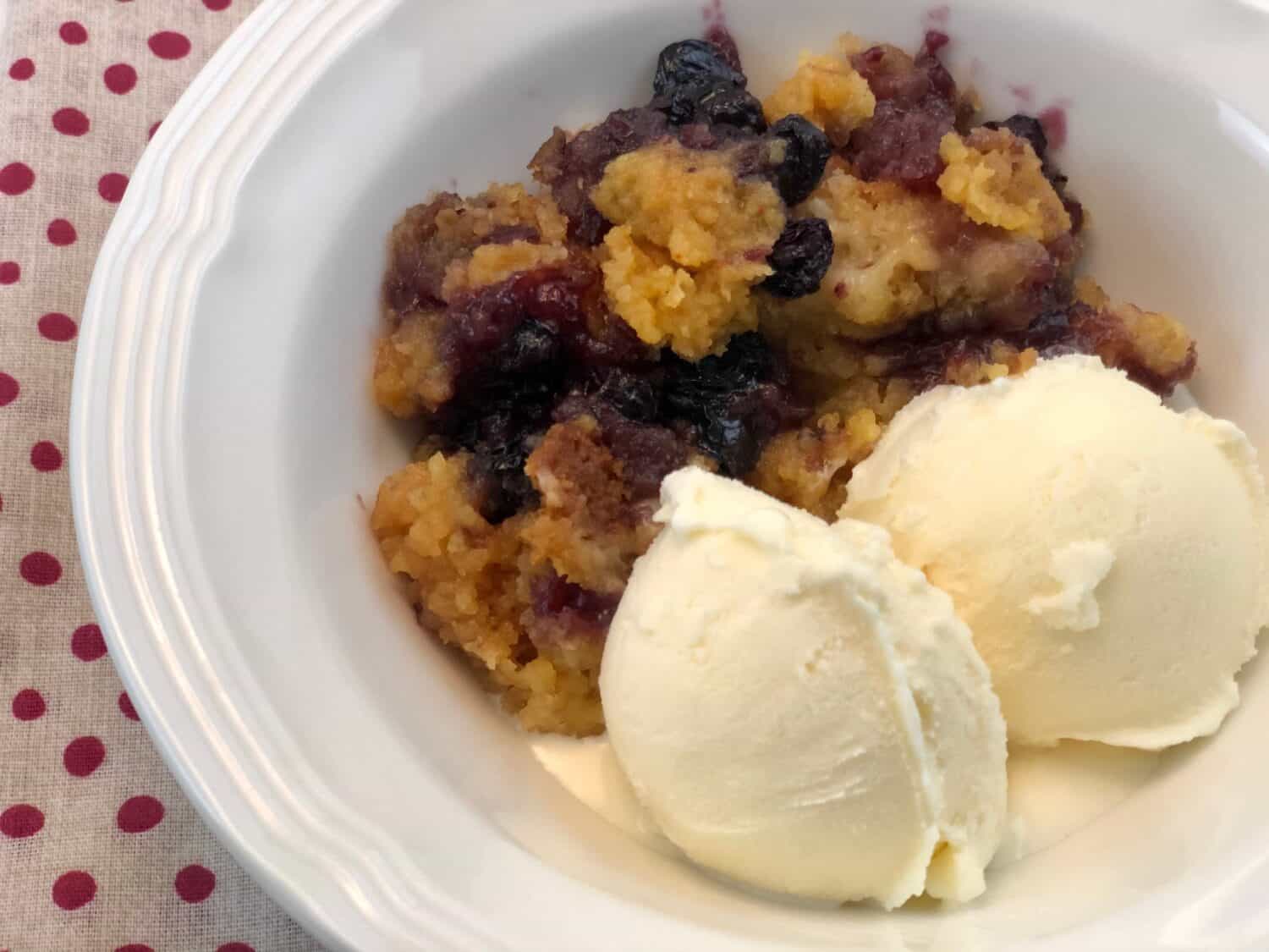 Lemon Blueberry Cobbler | Sweeter With Sugar