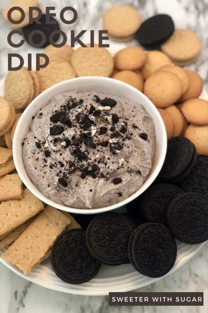 Oreo Cookie Dip is an easy and delicious dessert recipe filled with Oreos. This simple dessert dip is creamy and chocolatey. If you love Oreo cookies, you will love this cookie dip. #DipRecipes #Oreos #Dip #CreamCheese #EasyDesserts