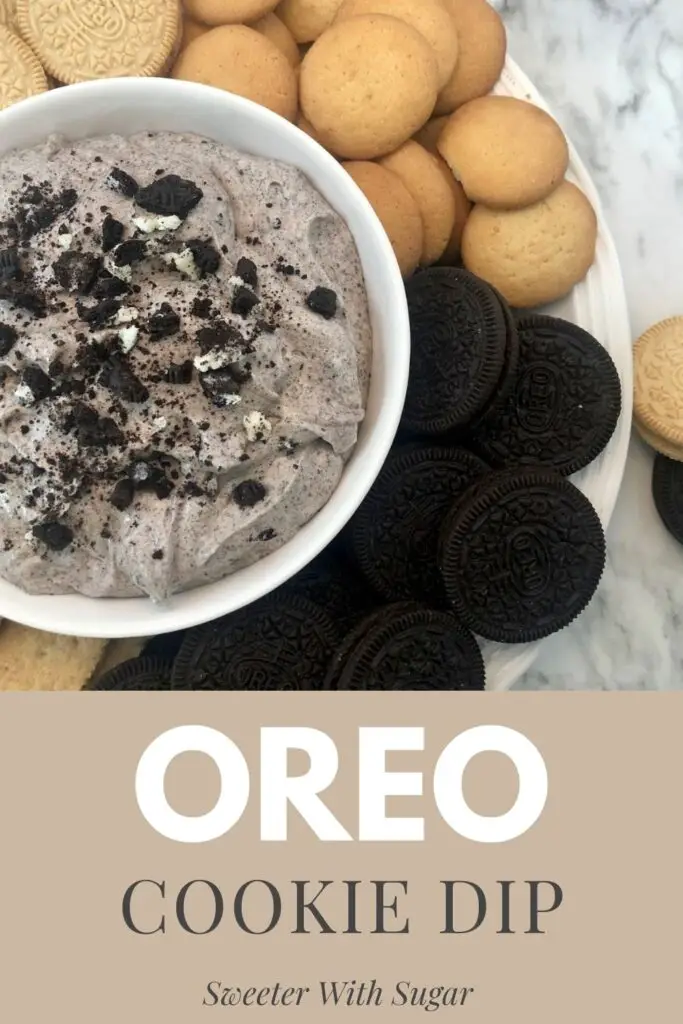 Oreo Cookie Dip is an easy and delicious dessert recipe filled with Oreos. This simple dessert dip is creamy and chocolatey. If you love Oreo cookies, you will love this cookie dip. #DipRecipes #Oreos #Dip #CreamCheese #EasyDesserts