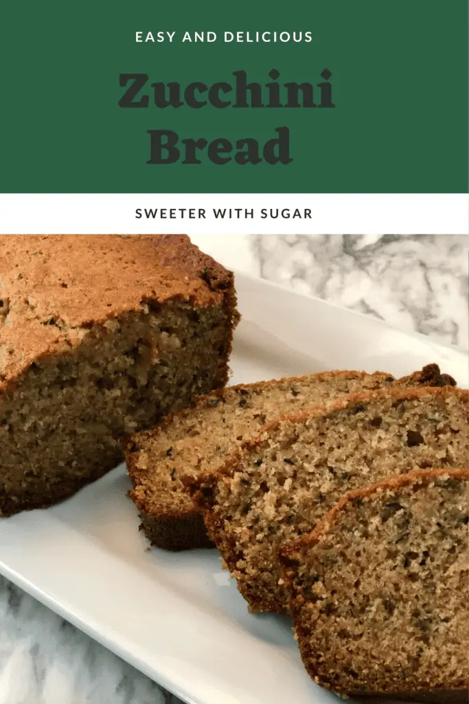 Zucchini Bread is an easy and yummy bread recipe you will love. It is a great way to use the zucchini you grow in your garden. #GardenRecipes #ZucchiniRecipes #Bread #EasyRecipes #SimpleZucchiniBread #FamilyFriendlyRecipes #HomemadeBread