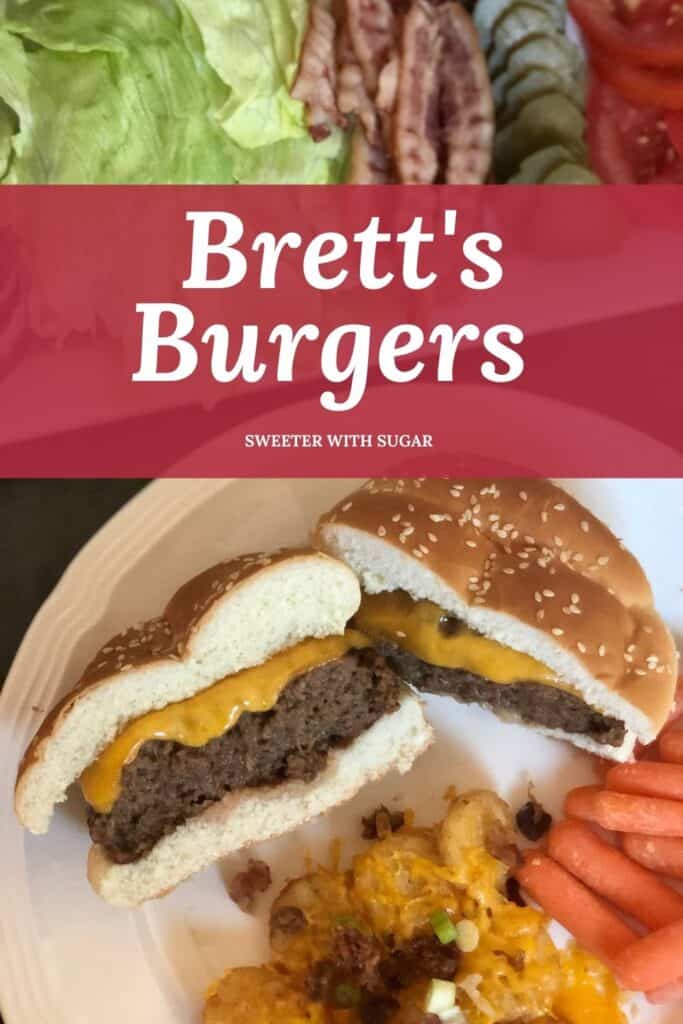 Brett's Burgers are easy to make and  delicious. These burgers are made with ground beef and seasonings to make this burger taste fantastic. These hamburgers are going to taste so yummy at your next barbecue. #Burgers #Hamburgers #Barbecue #Beef