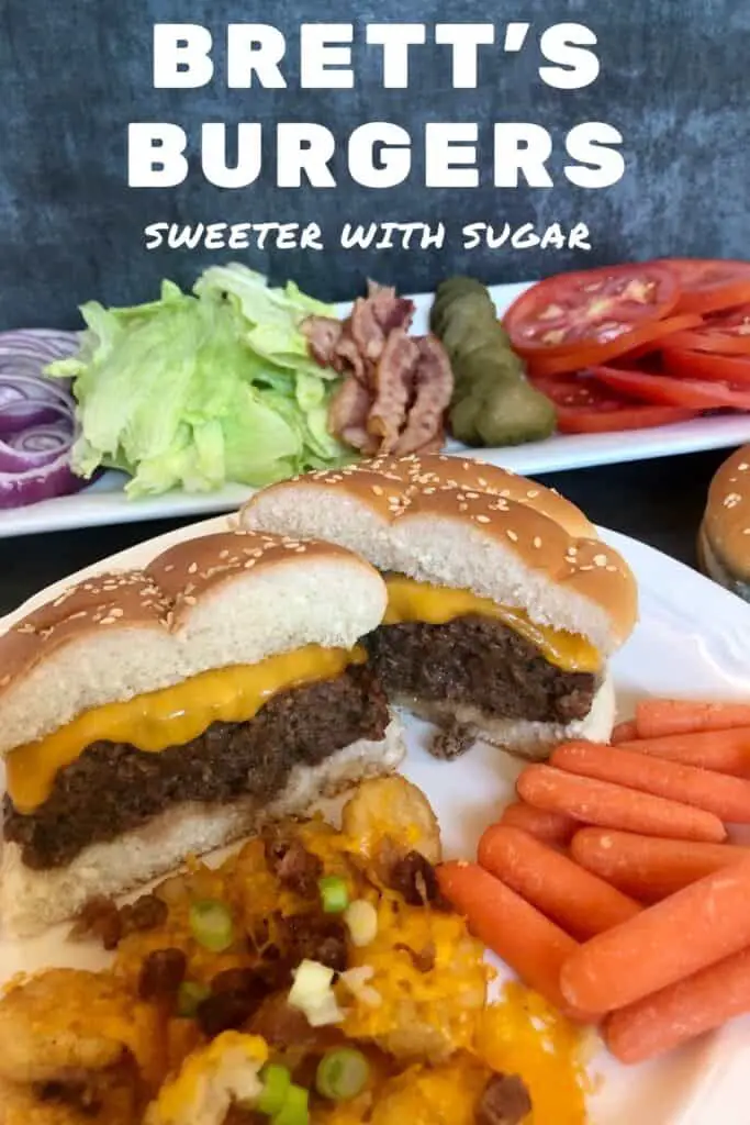 Brett's Burgers are easy to make and  delicious. These burgers are made with ground beef and seasonings to make this burger taste fantastic. These hamburgers are going to taste so yummy at your next barbecue. #Burgers #Hamburgers #Barbecue #Beef