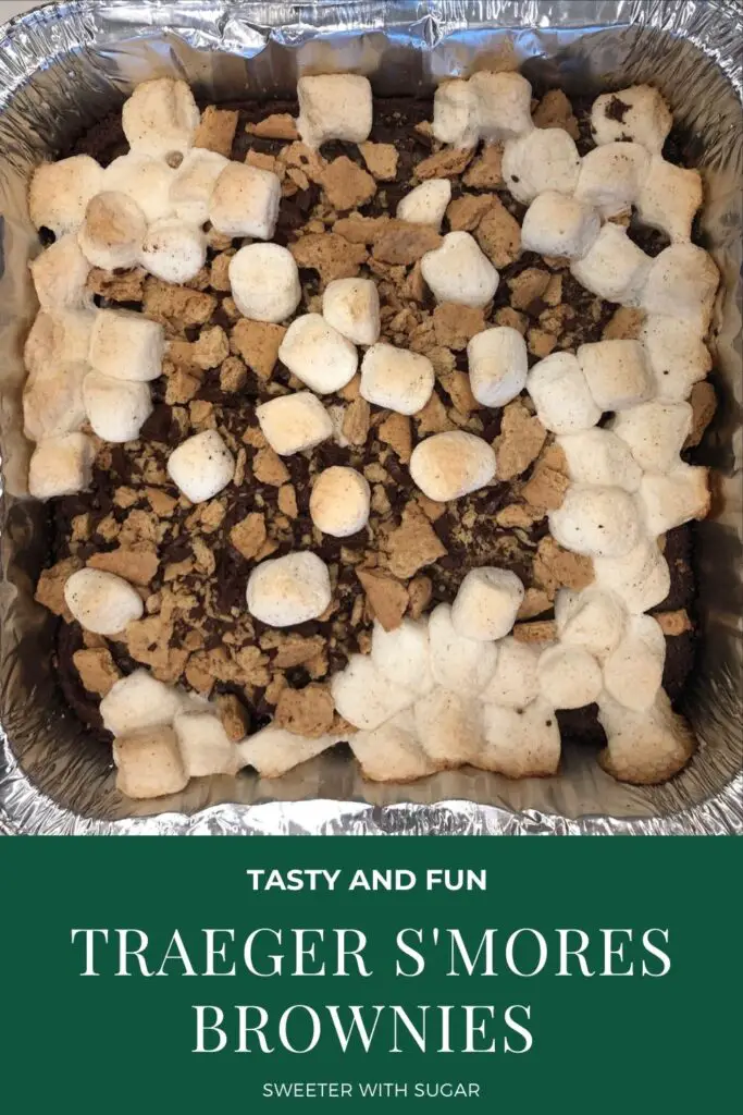 Do you love using your Traeger Smoker? This Traeger S'mores Brownie Recipe is a must try! It is fun to make and so tasty! Any s'mores or brownie loving person will love this recipe. Traeger S'mores Brownies are a perfect summer treat. #Traeger #S'mores #Brownies #DessertRecipes