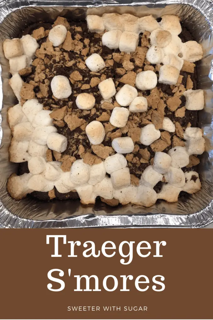 Do you love using your Traeger Smoker? This Traeger S'mores Brownie Recipe is a must try! It is fun to make and so tasty! Any s'mores or brownie loving person will love this recipe. Traeger S'mores Brownies are a perfect summer treat. #Traeger #S'mores #Brownies #DessertRecipes