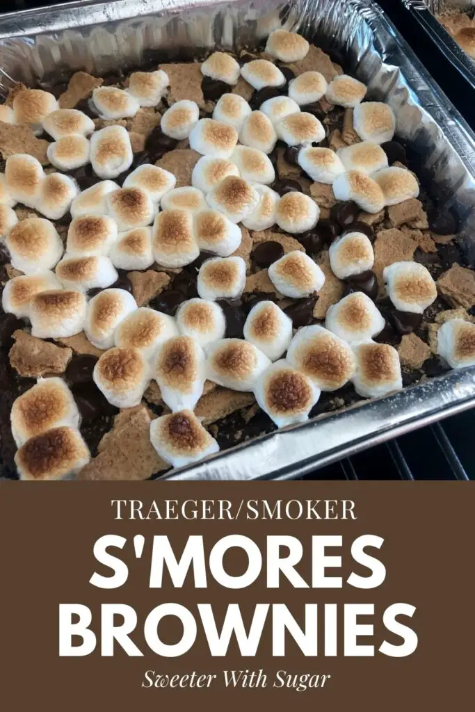 Traeger S'mores Brownies are a fun and delicious way to make s'mores brownies. Traeger S'mores brownies are a chocolatey and gooey dessert you will love. #Smores #Brownies #Desserts #Snacks #Traeger #Grilling #SummerFun