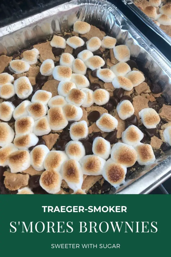 Traeger S'mores Brownies are a fun and delicious way to make s'mores brownies. Traeger S'mores brownies are a chocolatey and gooey dessert you will love. #Smores #Brownies #Desserts #Snacks #Traeger #Grilling #SummerFun