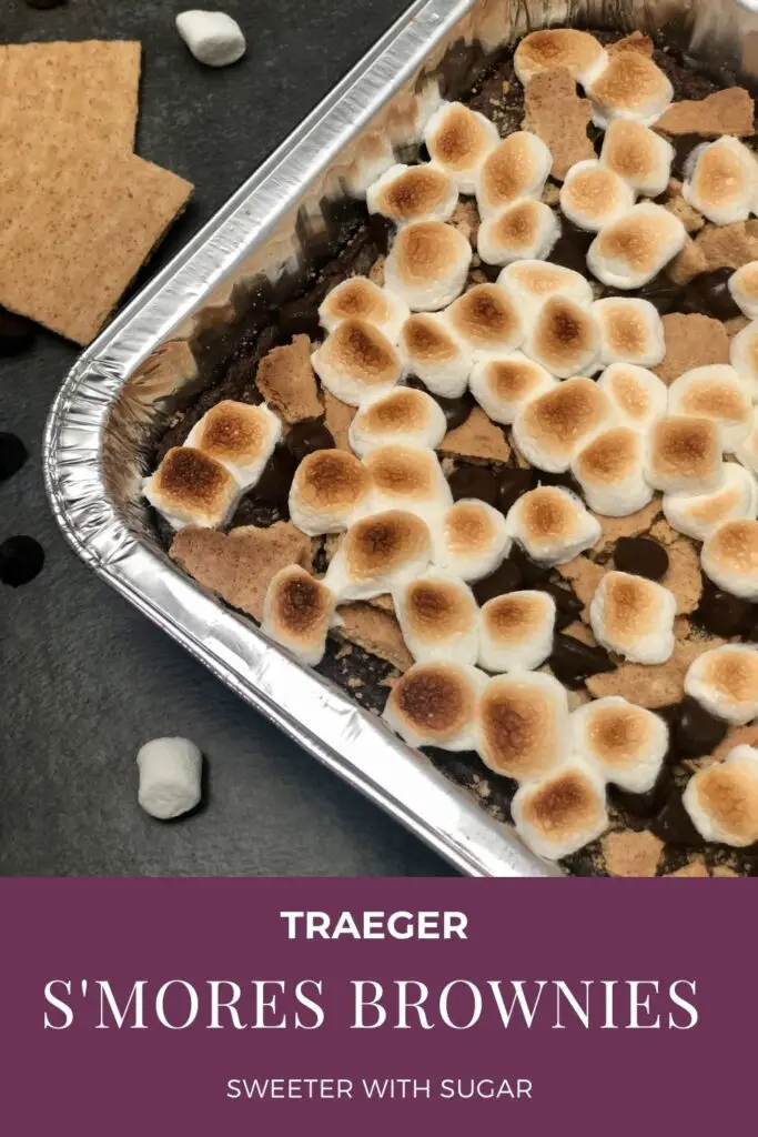 Traeger S'mores Brownies are a fun and delicious way to make s'mores brownies. Traeger S'mores brownies are a chocolatey and gooey dessert you will love. #Smores #Brownies #Desserts #Snacks #Traeger #Grilling #SummerFun