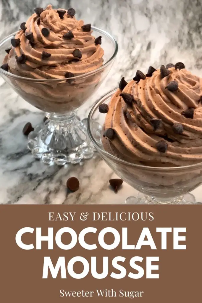 Chocolate Mousse is an easy dessert that tastes amazing! #Chocolate #Mousse #DessertRecipes #SummerSweetsAndTreats