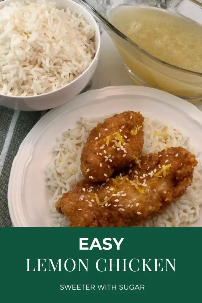 Easy Lemon Chicken is a super simple dinner recipe that the family will love. The kids always love chicken strips or nuggets. They will love this too. #EasyRecipes #Lemon #LemonChicken #ChickenRecipes #AsianRecipes