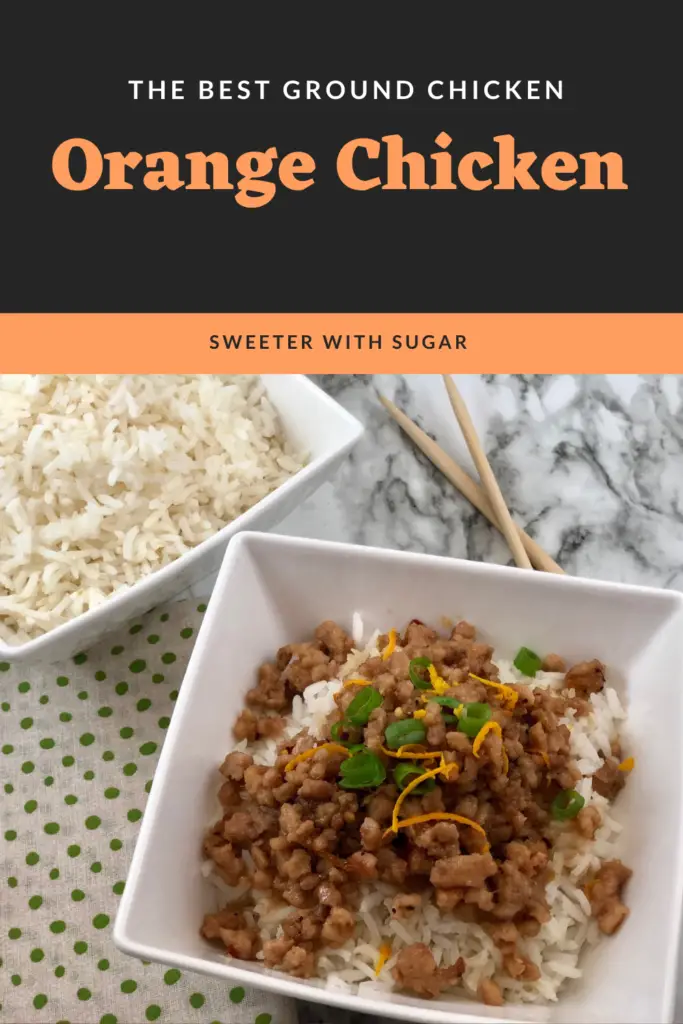 Orange Chicken is a simple orange chicken recipe that is made with ground chicken. It has great flavor and is quick to make. #OrangeChicken #EasyDinnerIdeas #AsianRecipes #GroundChickenRecipes