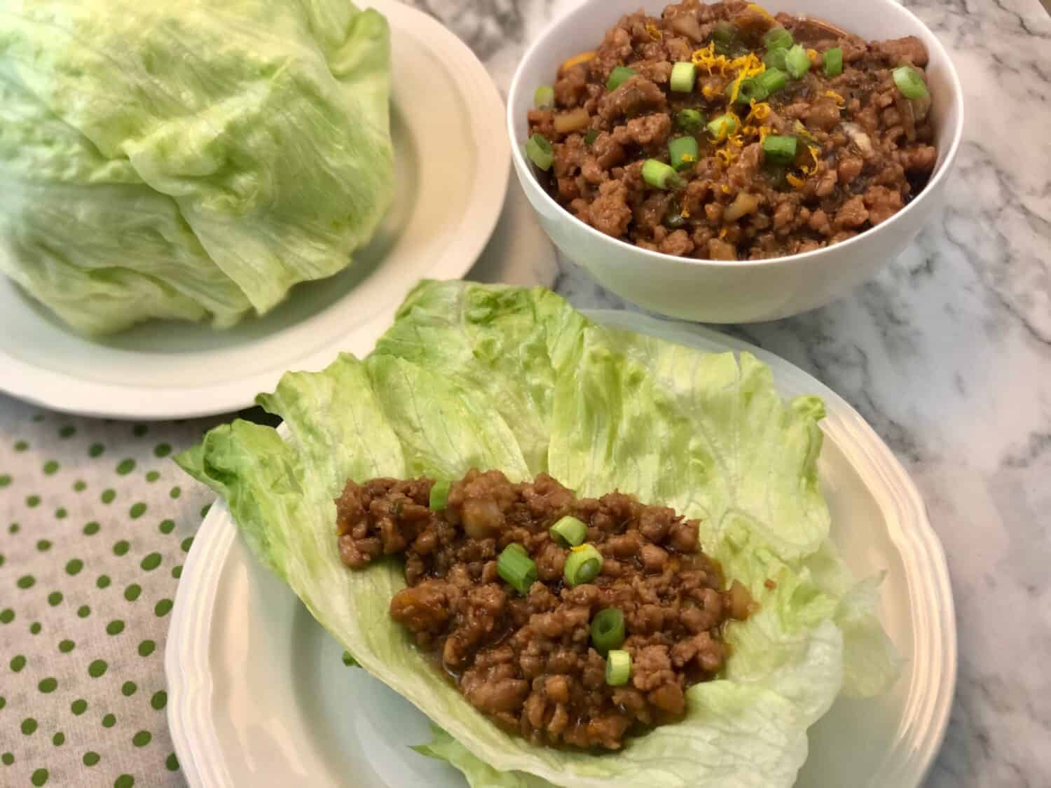 Orange Chicken Lettuce Wraps