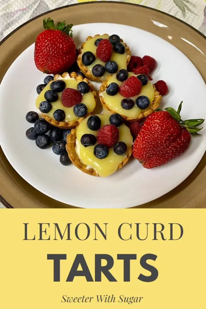 Lemon Curd Tarts are a yummy and easy dessert. The lemon curd makes these fantastic! #Lemon #Tarts #CreamCheese #SummerSweetsAndTreats