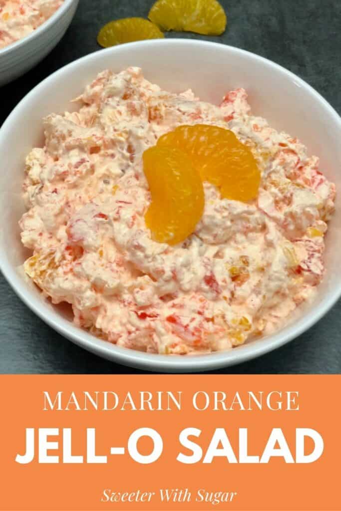 Mandarin Orange Jell-O Salad is an easy and delicious salad recipe everyone will love. It is kid and adult friendly. #JellO #Salads #Sides #KidFriendly #FamilyFriendlyRecipes