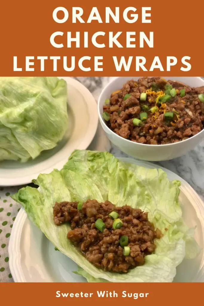 Orange Chicken Lettuce Wraps are a fun and yummy way to eat orange chicken. This is a simple recipe with good ingredients. #OrangeChicken #AsianRecipes #EasyDinnerRecipes #GroundChickenRecipes