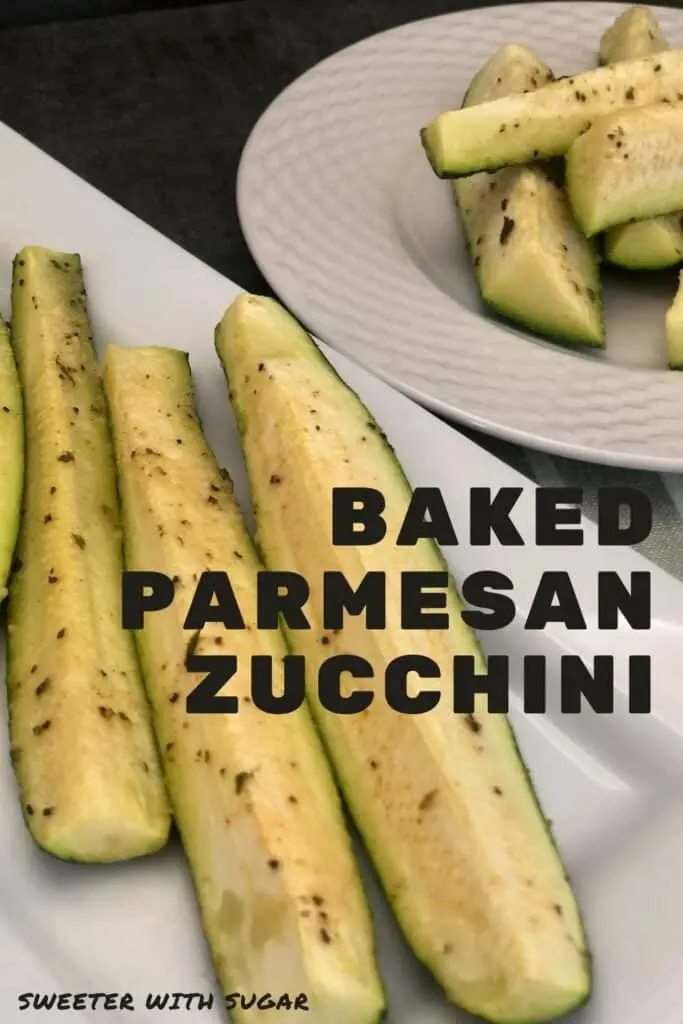 Baked Parmesan Zucchini is a simple and healthy side dish recipe that is ready in about 20 minutes. Baked Parmesan Zucchini is a great way to use your garden zucchini. #Zucchini #GardenVegetables #EasyRecipes #HealthyRecipes #EasySides 