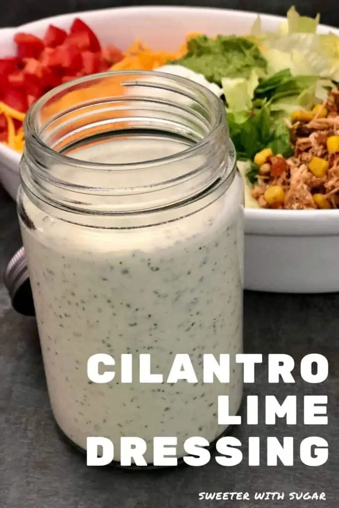 Cilantro Lime Dressing is super quick to make and so delicious! It is creamy and flavorful. It is great over salads, tacos, as a dip and much more. #SaladDressing #CreamyDressingRecipes #EasyRecipes #FamilyRecipes #MexicanRecipes