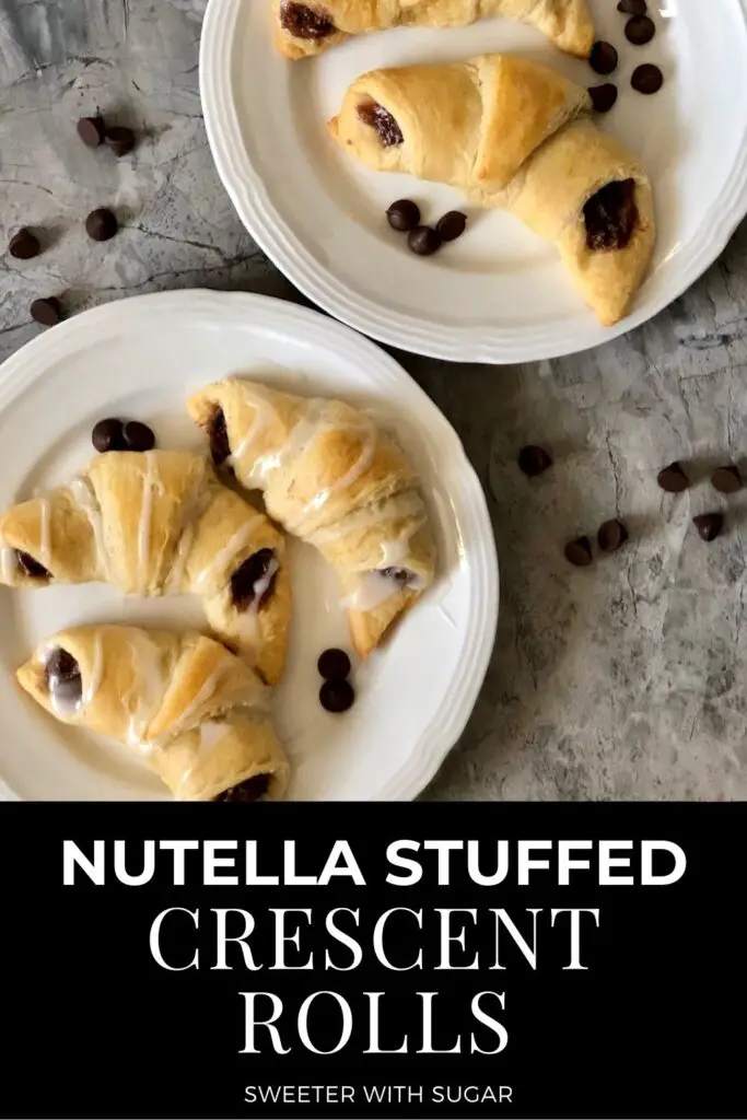 Nutella Stuffed Crescent Rolls are an easy weekday breakfast recipe the whole family will love. The Nutella and the Pillsbury Crescent Rolls taste great together! #Nutella #Pillsbury #CrescentRolls #BreakfastIdeas #FamilyFriendlyRecipes