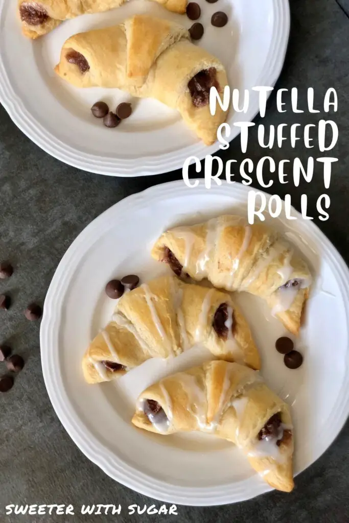 Nutella Stuffed Crescent Rolls are an easy weekday breakfast recipe the whole family will love. The Nutella and the Pillsbury Crescent Rolls taste great together! #Nutella #Pillsbury #CrescentRolls #BreakfastIdeas #FamilyFriendlyRecipes