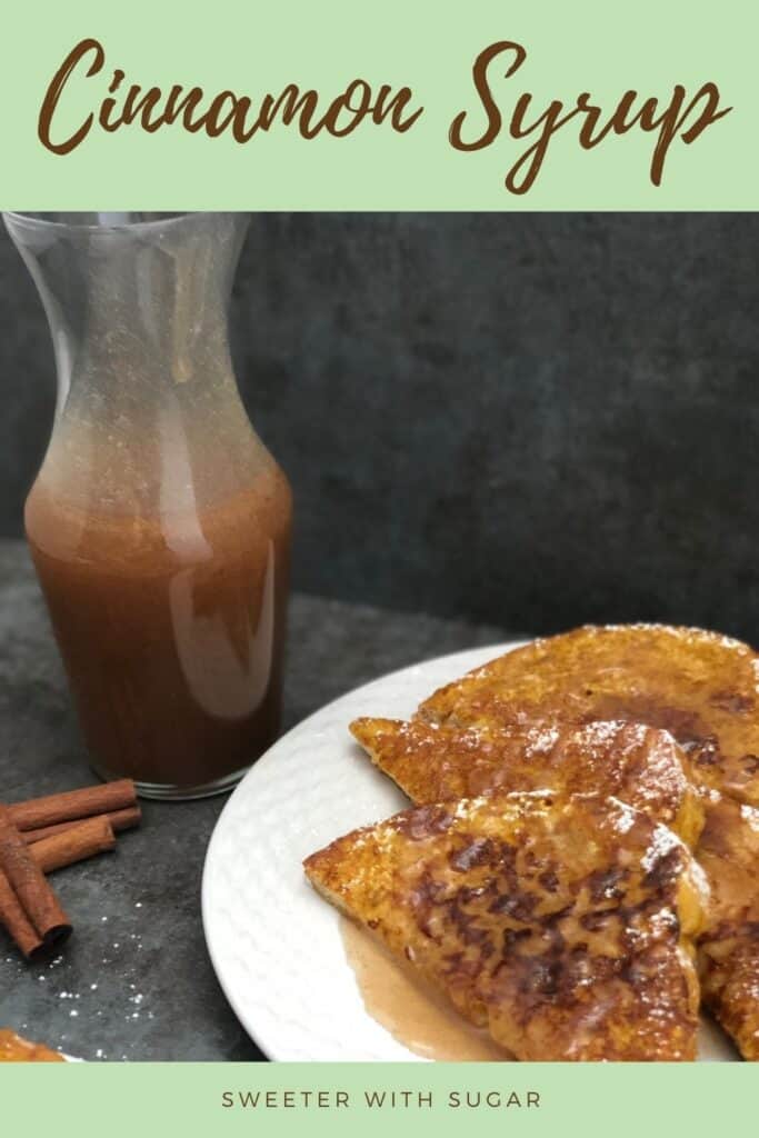 Cinnamon Syrup is an easy breakfast syrup recipe. This syrup is perfect for breakfast all year and extra good for fall. #FallRecipes #Homemade #Syrup #EasyRecipes 