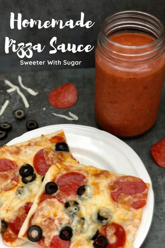 Homemade Pizza Sauce is easy and delicious. This pizza sauce recipe uses fresh ingredients the whole family will love. #Pizza #Sauces #GardenRecipes #PizzaSauce #Homemade