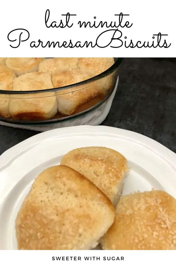Last Minute Parmesan Biscuits are a quick side that will go well with many meals. The butter and parmesan give these quick and easy biscuits a little something extra. #BreadSides #EasySides #Biscuits #PillsburyBiscuits