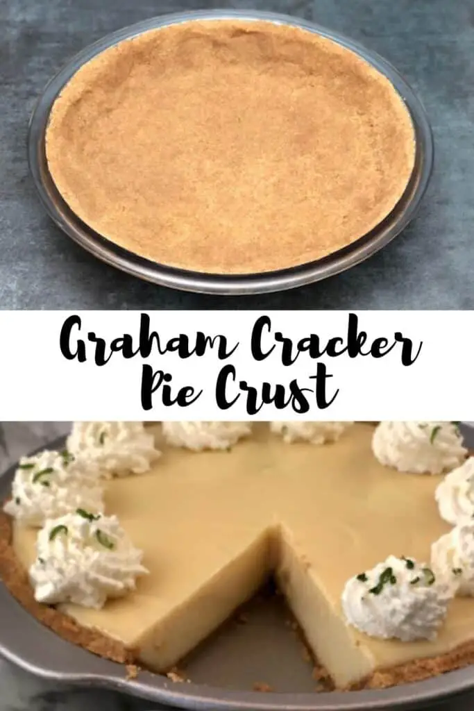 Graham Cracker Pie Crust is such a simple recipe-no need to use one from a store. This recipe goes well with no bake desserts frozen desserts and cheesecakes, too. #PieCrust #Desserts #EasyRecipes #GrahamCrackerPieCrust #GrahamCrackers