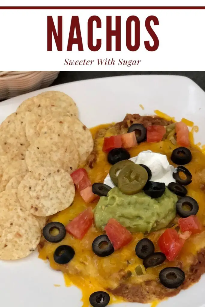 Nachos are a super easy dinner idea for busy nights. This recipe is loaded with yummy ingredients that are likely in your pantry. #Nachos #EasyWeeknightDinners #PantryMeals #MexicanRecipes #Snacks #Appetizers #NachoBar