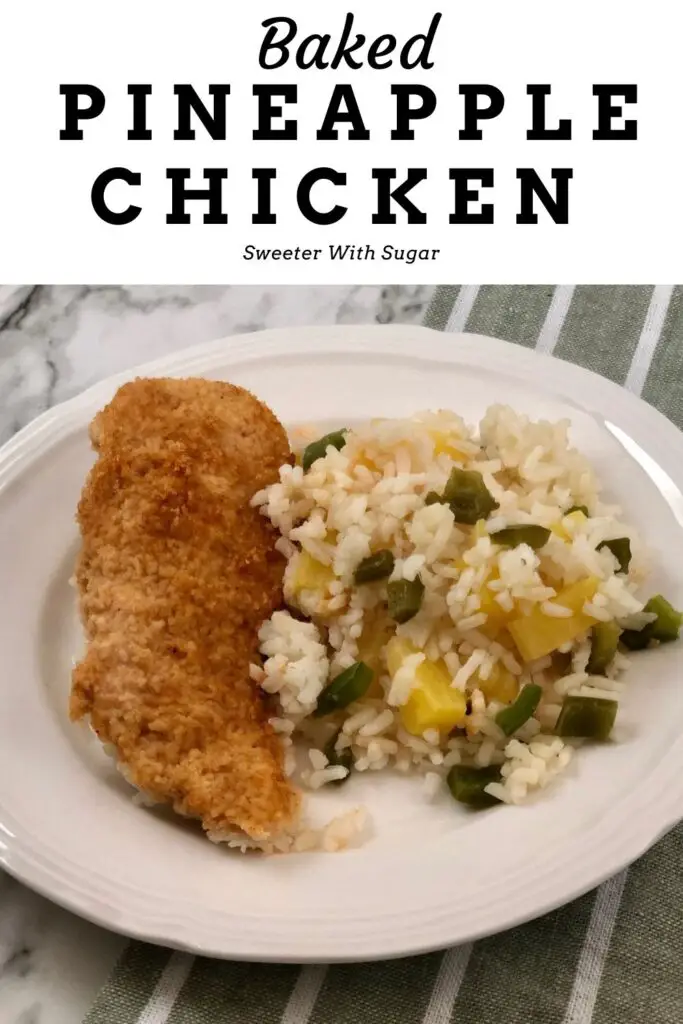 Baked Pineapple Chicken is a great recipe for busy weeknights. This recipe requires very few ingredients and can be ready in under an hour. #ChickenDinner #BakedChicken #Chicken #OneDishMeals #KidFriendly #Pineapple