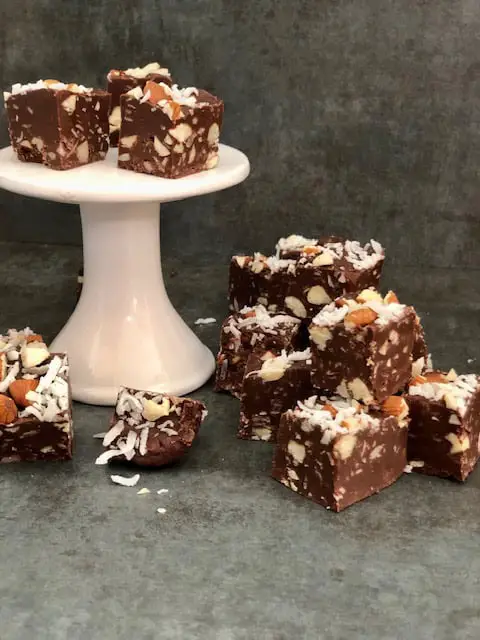 Almond Joy Fudge | Sweeter With Sugar