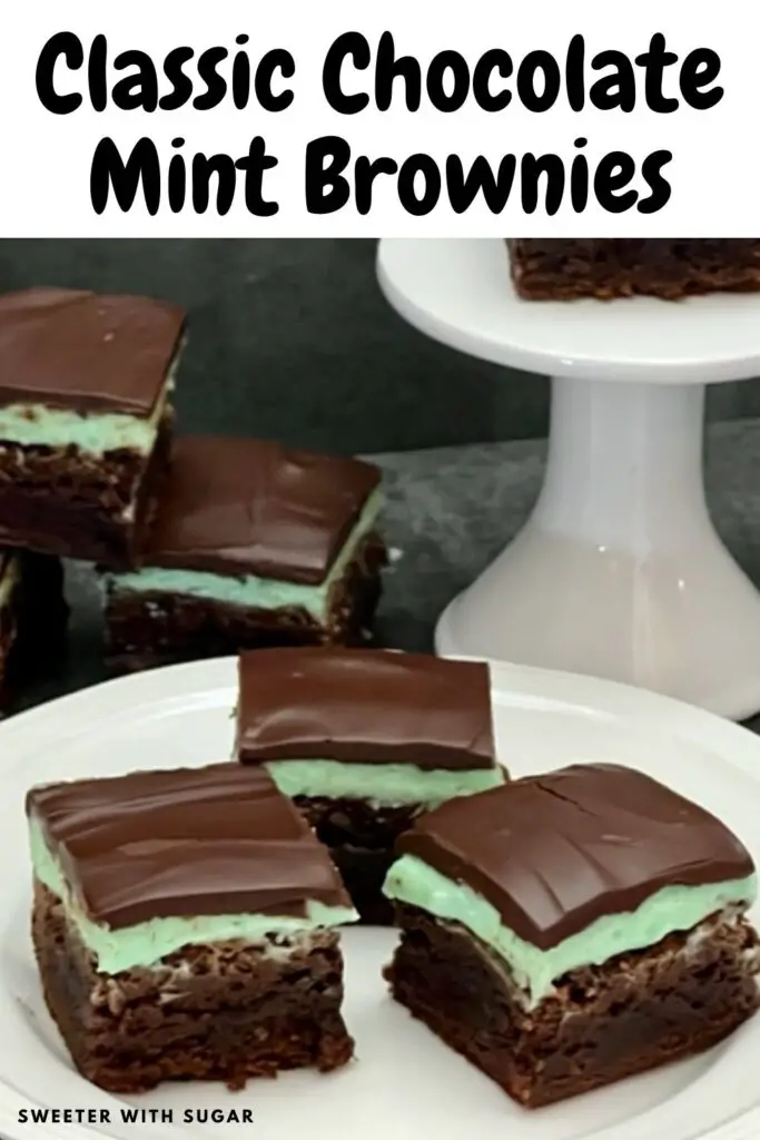 Classic Chocolate Mint Brownies are easy to make. The mint frosting with the moist brownie and the chocolate ganache go perfectly together! #Recipes #Brownies #Mint #HolidayRecipes #DessertRecipes #MintBrownies #StPatricksDay #ClassicRecipes
#ChocolateGanache