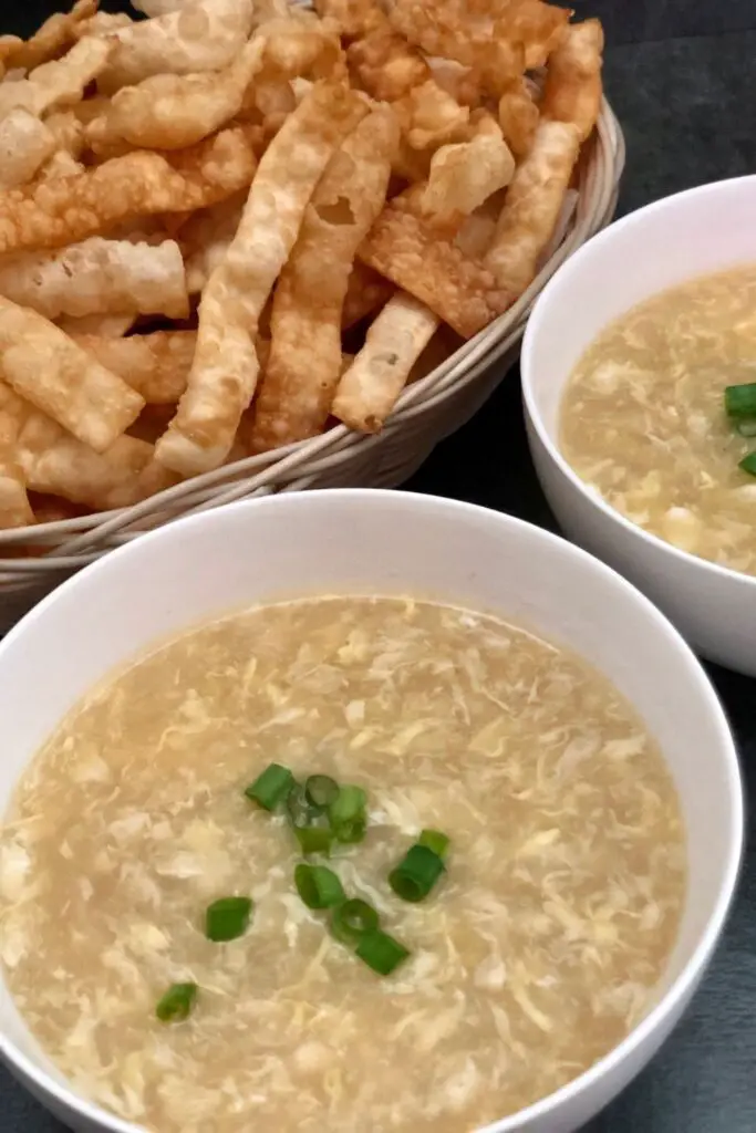 Egg Drop Soup is a simple and delicious soup recipe that works great as a side or as a meal. #Soup #EggDrop #ChineseFood #Sides #ComfortFood #EggDropSoup 
