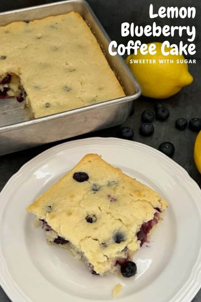 Lemon Blueberry Coffee Cake is a simple and delicious breakfast recipe with fresh lemon juice and fresh blueberries. #CoffeeCake #Breakfast #Recipes #BreakfastCake #Lemon #Blueberries #EasyRecipes