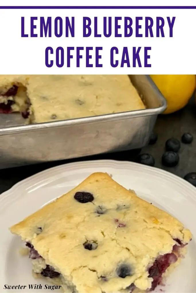Lemon Blueberry Coffee Cake is a simple and delicious breakfast recipe with fresh lemon juice and fresh blueberries. #CoffeeCake #Breakfast #Recipes #BreakfastCake #Lemon #Blueberries #EasyRecipes
