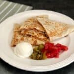 Barbecue Shredded Chicken Quesadilla