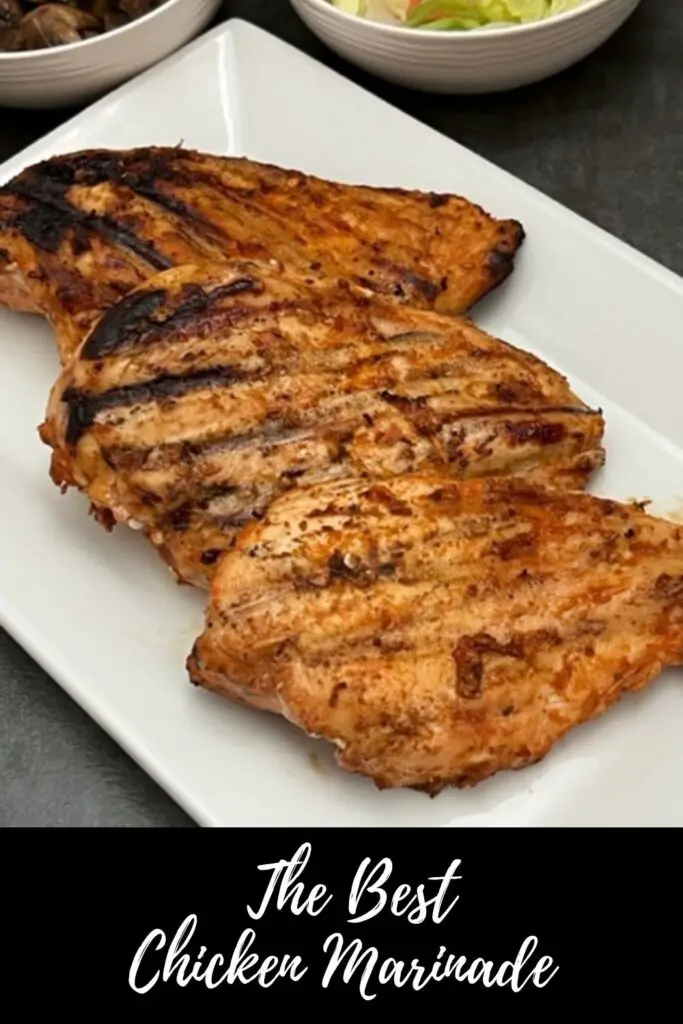 The Best Chicken Marinade recipe is a super easy marinade that makes the chicken breasts taste amazing! #GrillingRecipes #ChickenMarinade #MarinadeRecipes #EasyDinnerRecipes #Marinade