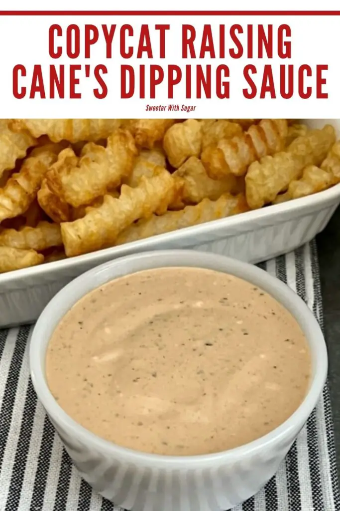 Copycat Raising Cane's Dipping Sauce is a super simple and yummy dipping sauce recipe that is great with chicken, fries, burgers and brats. #RaisingCanesDippingSauce #FrySauce #Condiments #CopycatRecipes