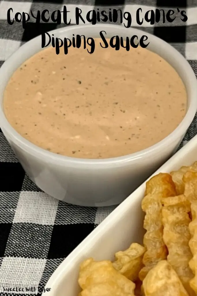 Copycat Raising Cane's Dipping Sauce is a super simple and yummy dipping sauce recipe that is great with chicken, fries, burgers and brats. #RaisingCanesDippingSauce #FrySauce #Condiments #CopycatRecipes