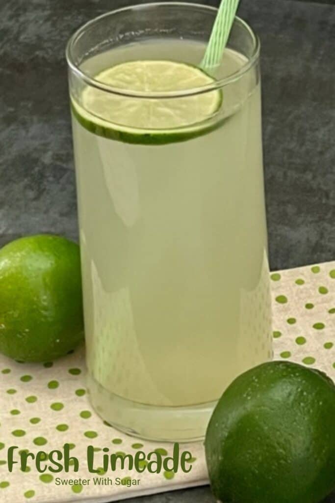 Limeade is a simple beverage recipe that is sweet, tart and refreshing. #Limeade #Beverage #FreshSqueezedLimeade #SummerDrinks
#SummerBeverages