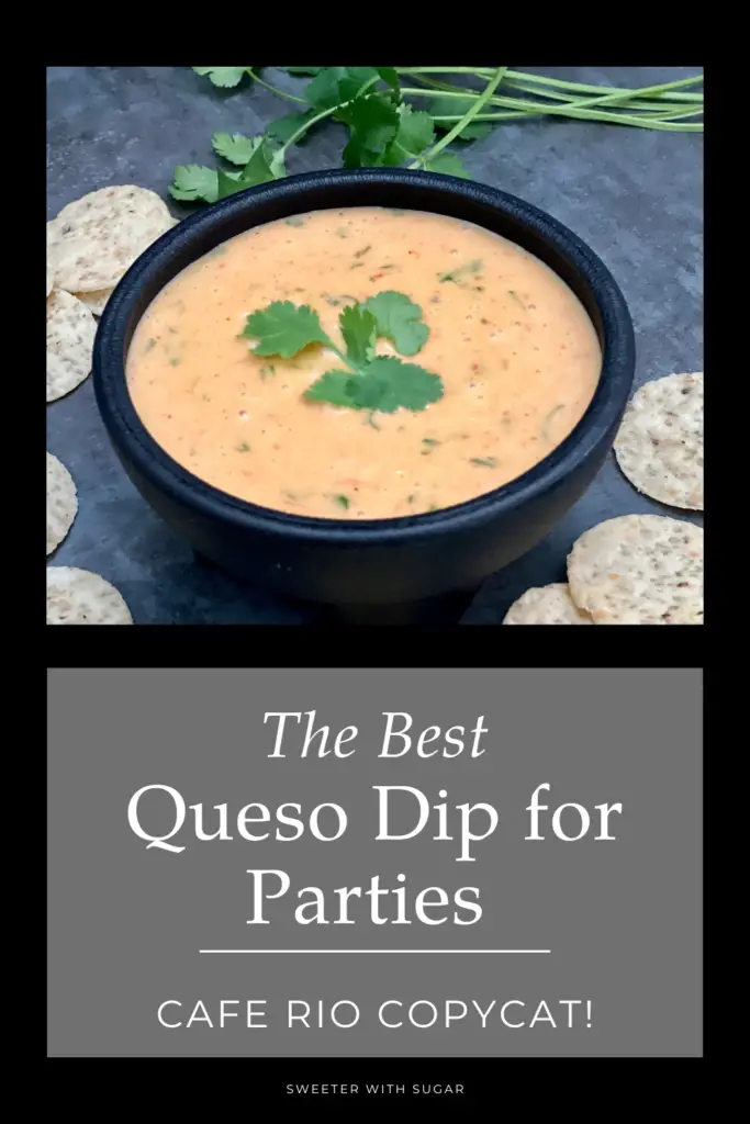Creamy queso dip served in a bowl with tortilla chips for a party or game day spread.