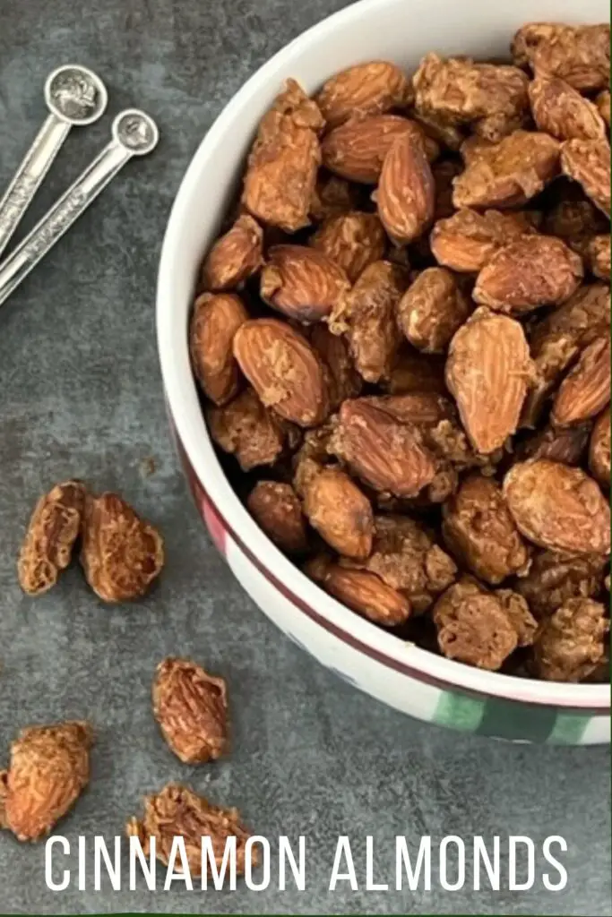 Cinnamon Almonds are the perfect snack! They are crunchy and sweet with a hint of cinnamon. #RoastedAlmonds #CopyCatRecipes #TotallyNutsCinnamonAlmonds #Cinnamon Almonds #CandiedAlmonds #CandiedNuts