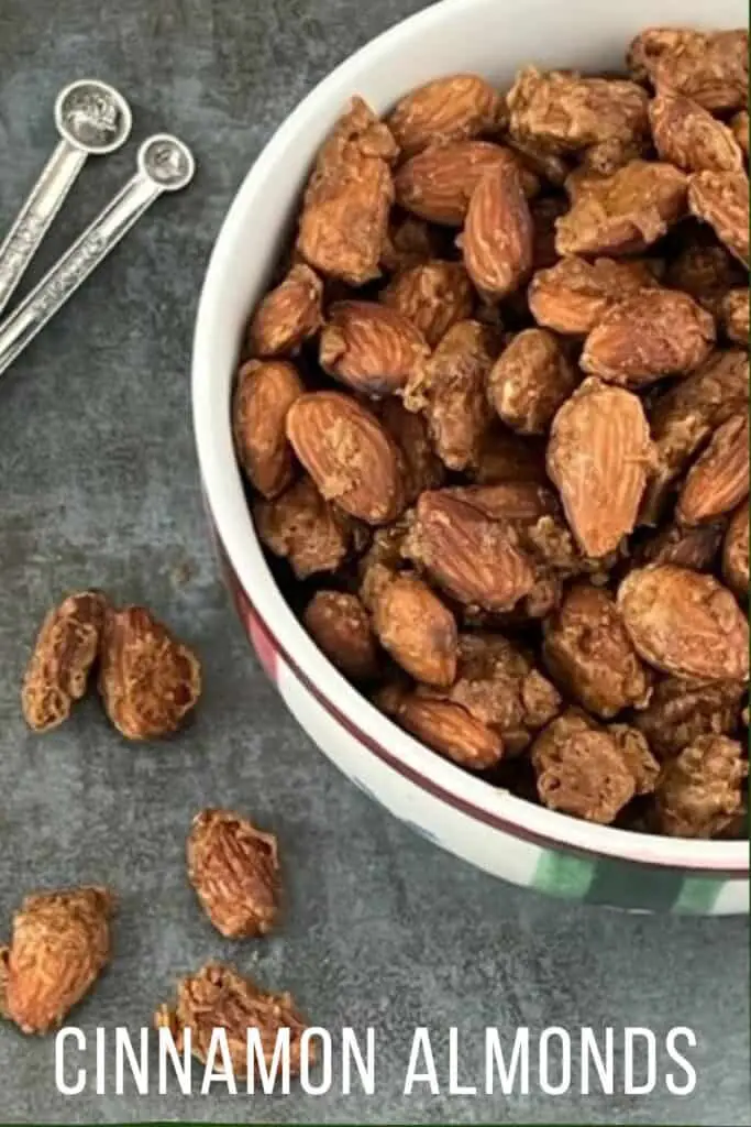 Cinnamon Almonds are the perfect snack! They are crunchy and sweet with a hint of cinnamon. #RoastedAlmonds #CopyCatRecipes #TotallyNutsCinnamonAlmonds #Cinnamon Almonds #CandiedAlmonds #CandiedNuts