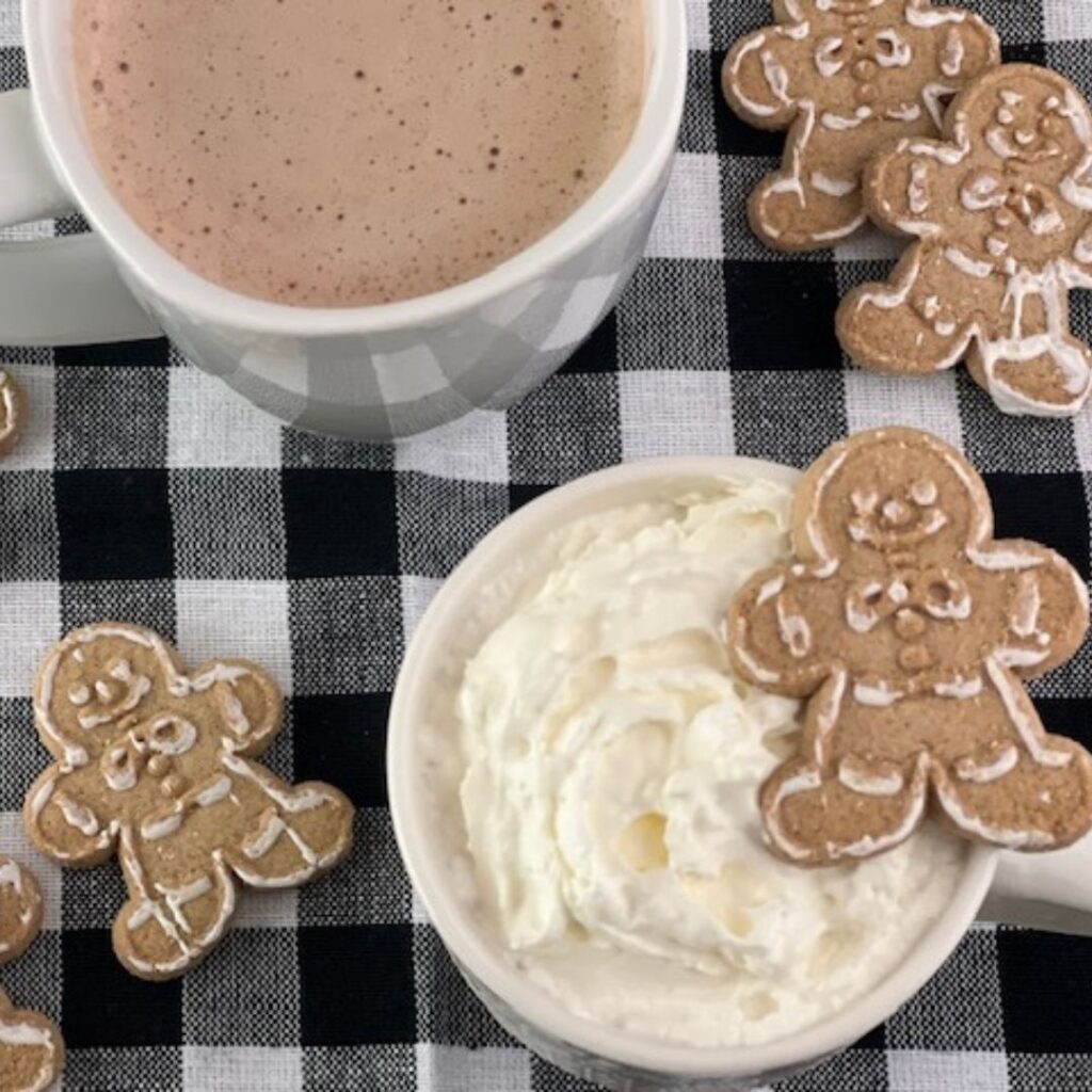 Gingerbread Hot Cocoa is a fun Christmas beverage full of sweet creamy chocolate with a hint of gingerbread. #HotCocoa #GingerbreadHotCoccoa #Gingerbread #Christmas #Holiday #Beverages