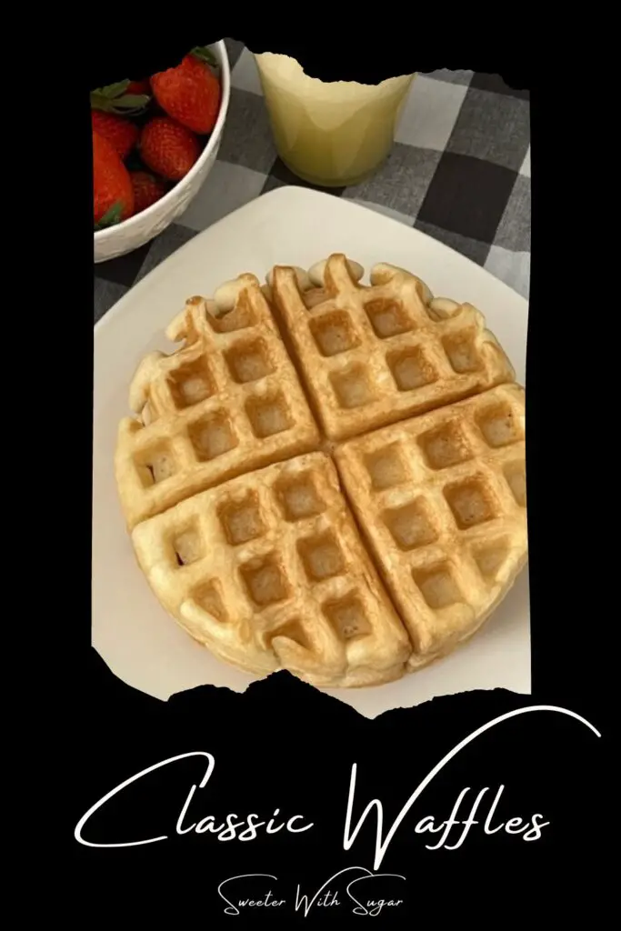 Classic Waffles are the best waffles we have ever eaten-you will love this recipe. They are light and fluffy. They are perfect for any breakfast. #Waffles #Homemade #ClassicRecipes #MomsWaffles
#BreakfastRecipes #EasyRecipes