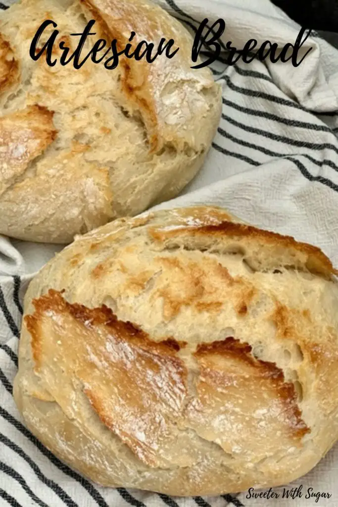 Artesian Bread is an easy bread recipe that is perfect for soups, sandwiches even toast. #HomemadeBread #BreadRecipes #YeastBread #DinnerBreads #EasyBreadRecipes