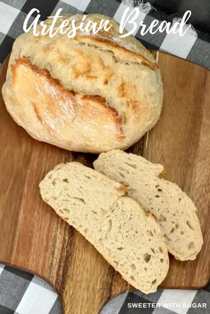Artesian Bread is an easy bread recipe that is perfect for soups, sandwiches even toast. #HomemadeBread #BreadRecipes #YeastBread #DinnerBreads #EasyBreadRecipes