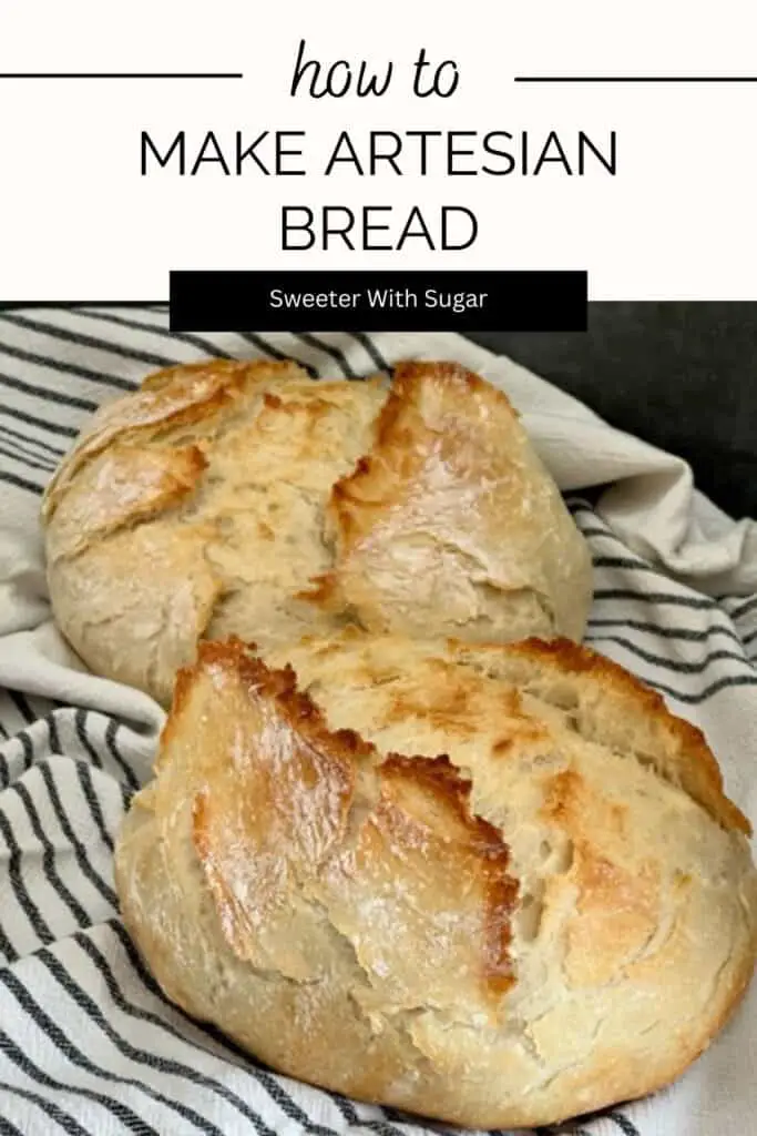 Artesian Bread is an easy bread recipe that is perfect for soups, sandwiches even toast. #HomemadeBread #BreadRecipes #YeastBread #DinnerBreads #EasyBreadRecipes