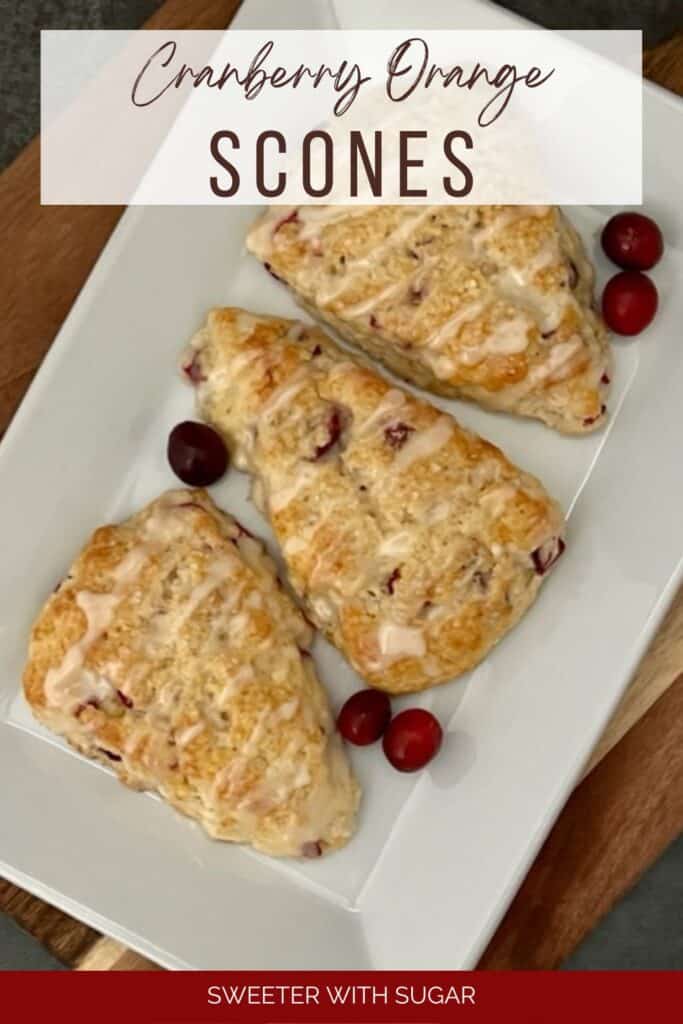 Cranberry Orange Scones are an easy breakfast for the holidays. They are filled with cranberry and orange flavors. They are crispy and flaky. #Scones #Cranberry #Orange #BreakfastRecipes #HolidayRecipes #BreakfastIdeas