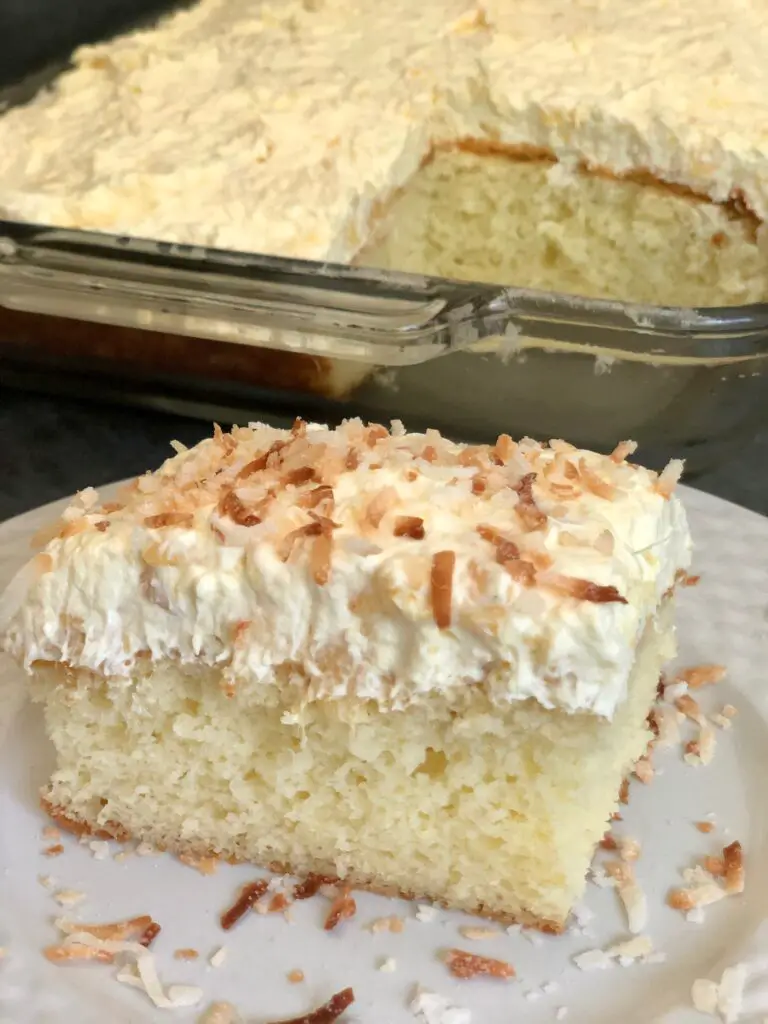 Pina Colada Cake is a delicious cake with the taste of pineapple and coconut. This cake is simple to make and tastes great. #PinaColada
#CakeRecipes #Pineapple #Coconut #EasyCakeRecipes 