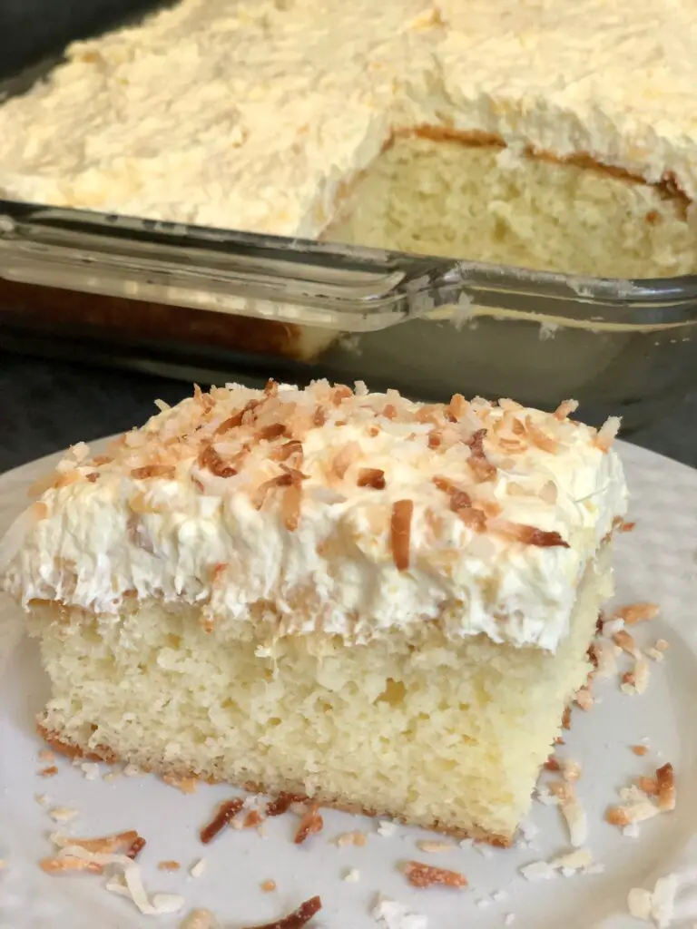 Pina Colada Cake is a delicious cake with the taste of pineapple and coconut. This cake is simple to make and tastes great. #PinaColada
#CakeRecipes #Pineapple #Coconut #EasyCakeRecipes